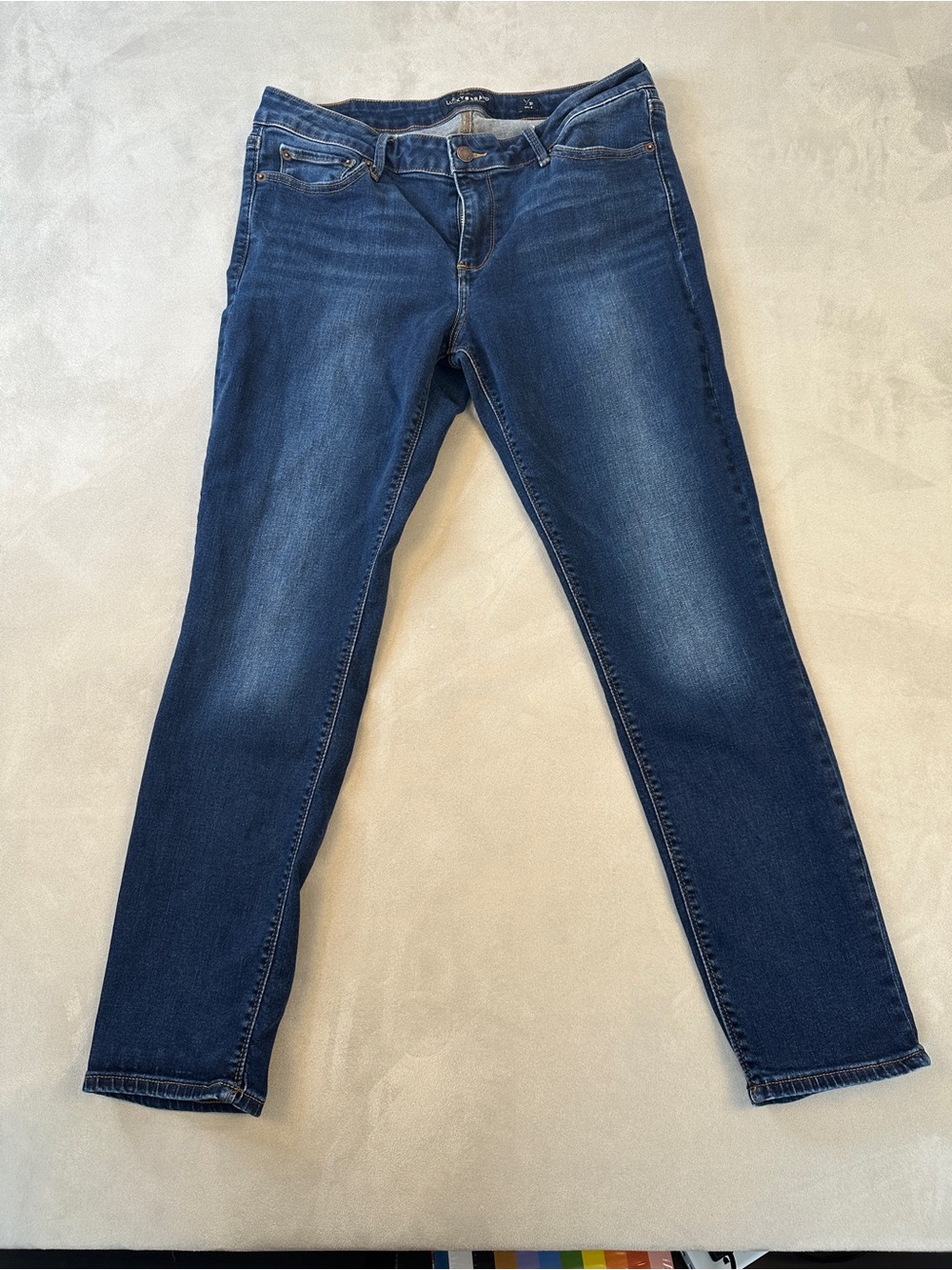 Lucky Brand Women's Medium Dark Blue Skinny Jeans